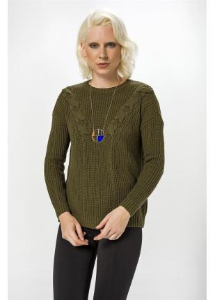 Kadın Haki Bağcıklı Kadın Triko Kazak Kadın Haki Bağcıklı Kadın Triko Kazak